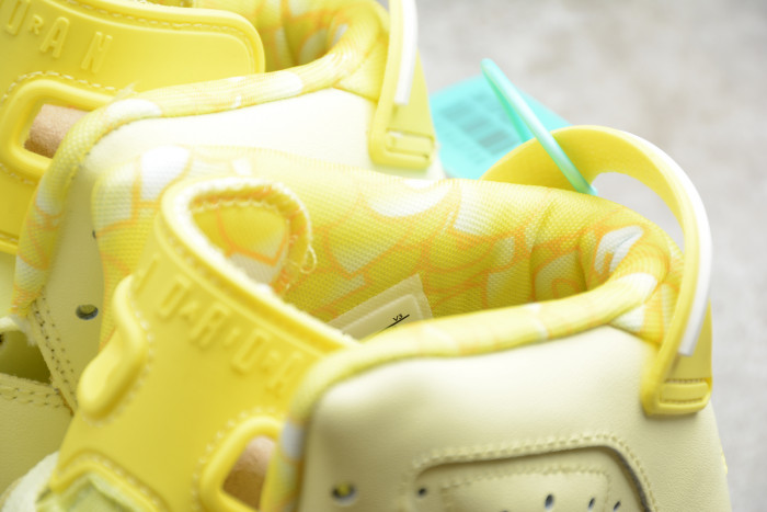 Air Jordan 6 Retro Dynamic Yellow Floral (GS) 543390-800 - CCSHOES