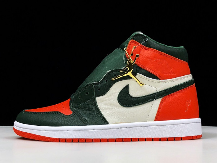 SoleFly x Air Jordan 1 Retro High OG Sail/Fir-Team Orange AV3905-138 - CCSHOES