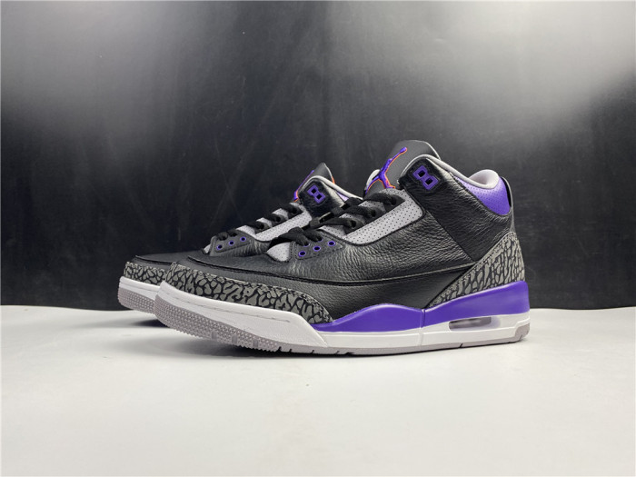 Air Jordan 3 Retro Black Court Purple CT8532 050 - CCSHOES