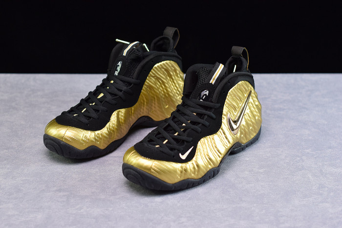 Nike Air Foamposite Pro “Metallic Gold” Black mens 624041-701 - CCSHOES