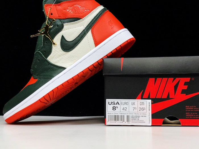 SoleFly x Air Jordan 1 Retro High OG Sail/Fir-Team Orange AV3905-138 - CCSHOES