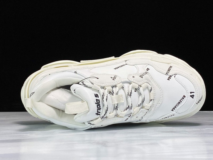 BLCG Triple S Allover Logo White 536737 W2FA1 9010 - CCSHOES