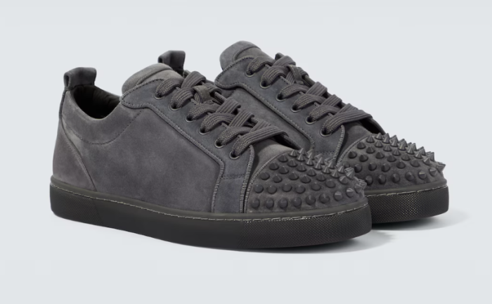 Christian Louboutin Louis Junior Spikes suede sneakers - CCSHOES