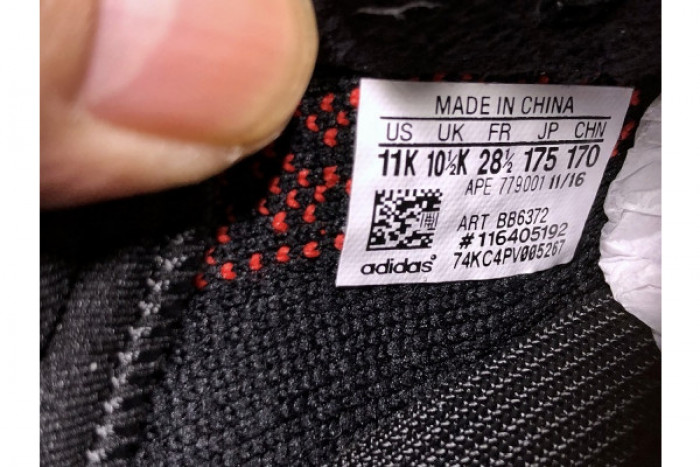 ADIDAS KIDS YEEZY BOOST 350 V2 BLACK RED (INFANT) Kid-BB6372 - CCSHOES