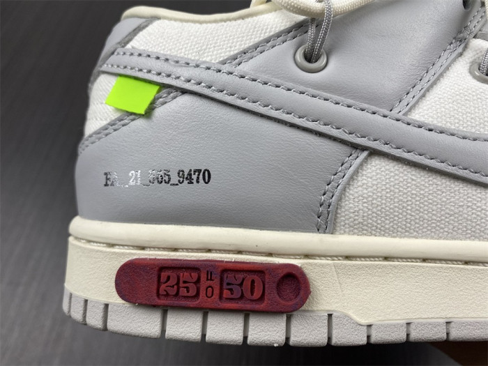 Nike Dunk Low Off-White Lot 25 DM1602-121 - CCSHOES