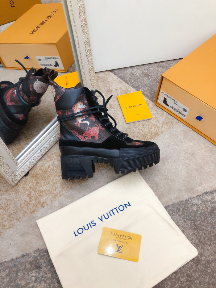 LOUS VUITON LAUREATE PLATFORM DESERT BOOT - CCSHOES