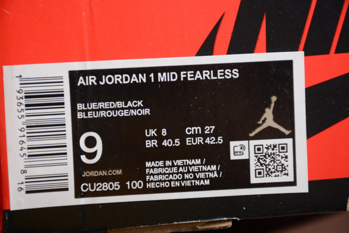 Air Jordan 1 Mid SE Fearless Blue the Great CU2805-100 - CCSHOES