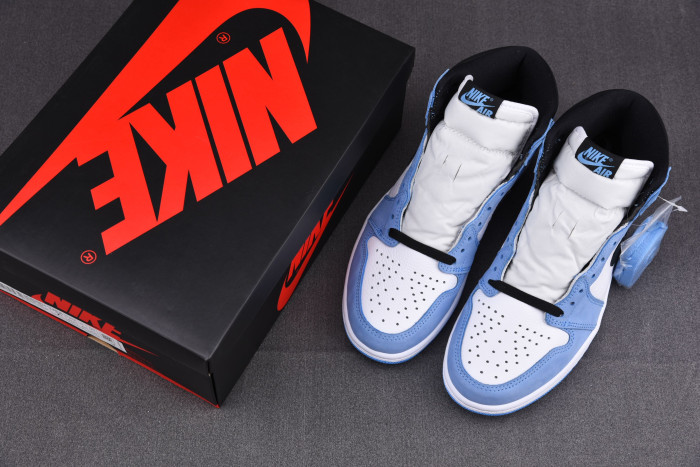 AIR JORDAN 1 RETRO HIGH WHITE UNIVERSITY BLUE BLACK 555088-134 - CCSHOES