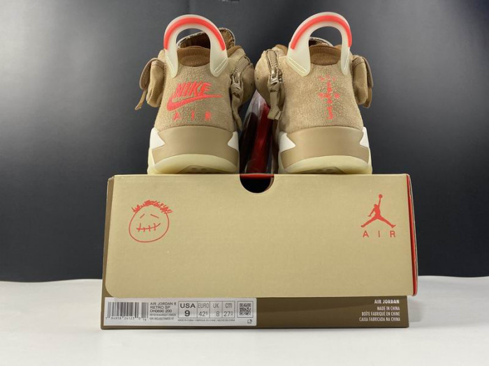 Air Jordan 6 Retro Travis Scott British Khaki DH0690-200 - CCSHOES