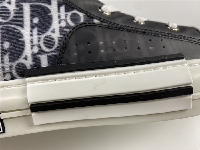 DR B23 High Top Oblique Sneaker Black & White - CCSHOES