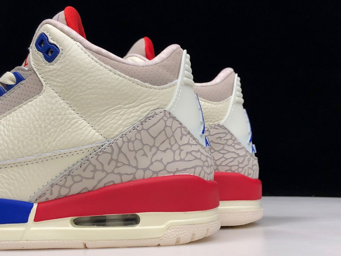 Air Jordan 3 Retro "CHARITY GAME" sail red mens 136064-140 - CCSHOES