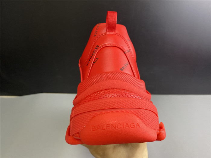 BLCG ALL OVER LOGO TRIPLE S SNEAKER RED 524039 W2FA1 7632 - CCSHOES
