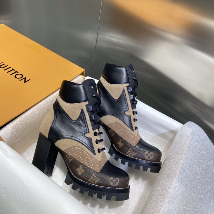 LOUS VUITON BROWN STAR TRAIL ANKLE BOOTS - CCSHOES