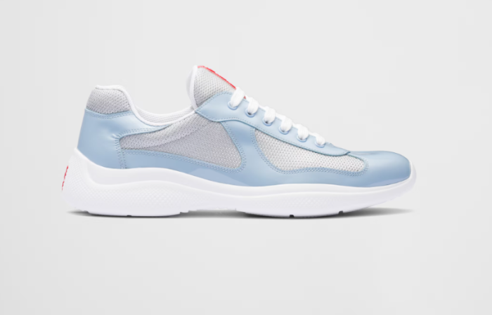 Patent leather and technical fabric Prada America's Cup sneakers - CCSHOES