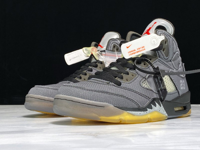 Off-White x Air Jordan 5 Black CT8480-001 - CCSHOES