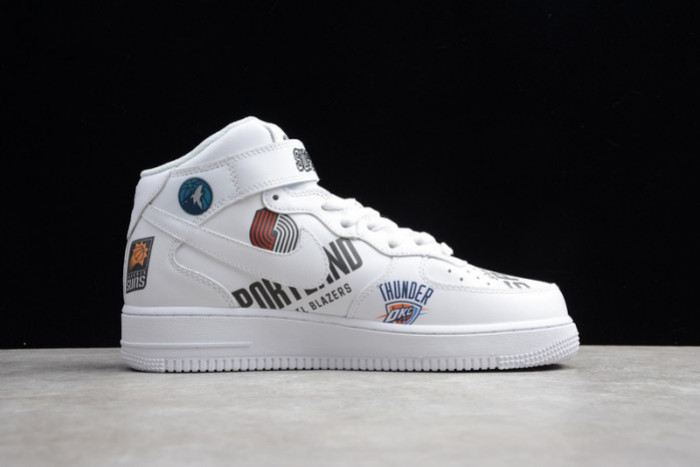 AIR FORCE 1 MID NBA WHITE AQ8017-100 - CCSHOES