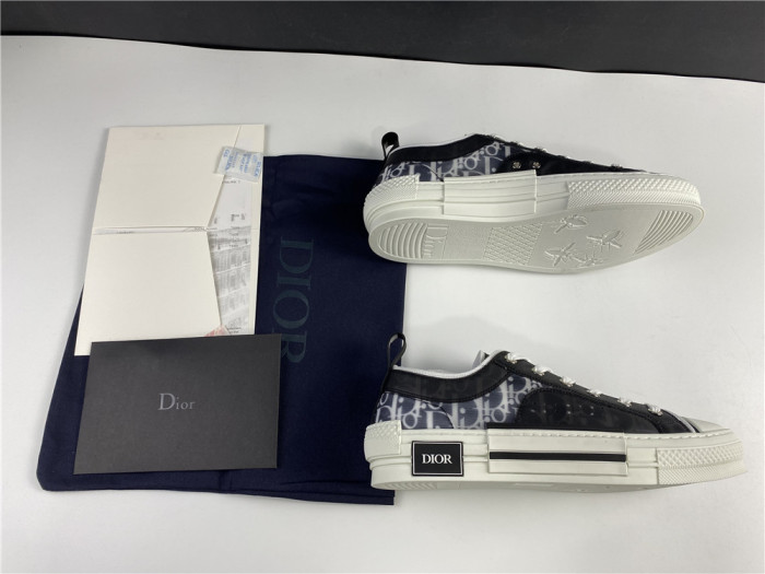 DR B23 Low Top Oblique Sneaker Black & White - CCSHOES