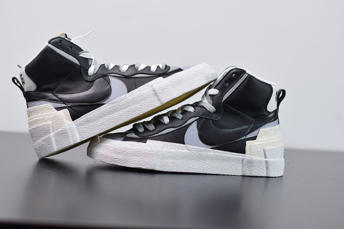 SACAI X NIKE BLAZER MID BLACK GREY BV0072-002 - CCSHOES