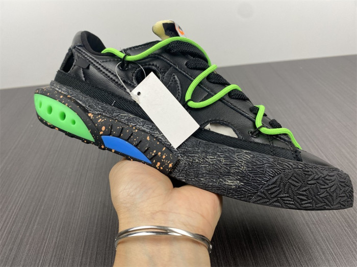 Off-White x Nike Blazer Low "Black / Green" DH7863-001 - CCSHOES