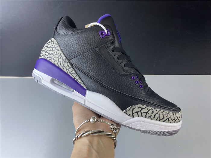 Air Jordan 3 Retro Black Court Purple CT8532-050 - CCSHOES