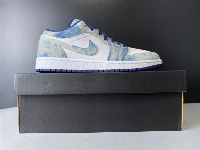 Air Jordan 1 Low Washed Denim CZ8455-100 - CCSHOES