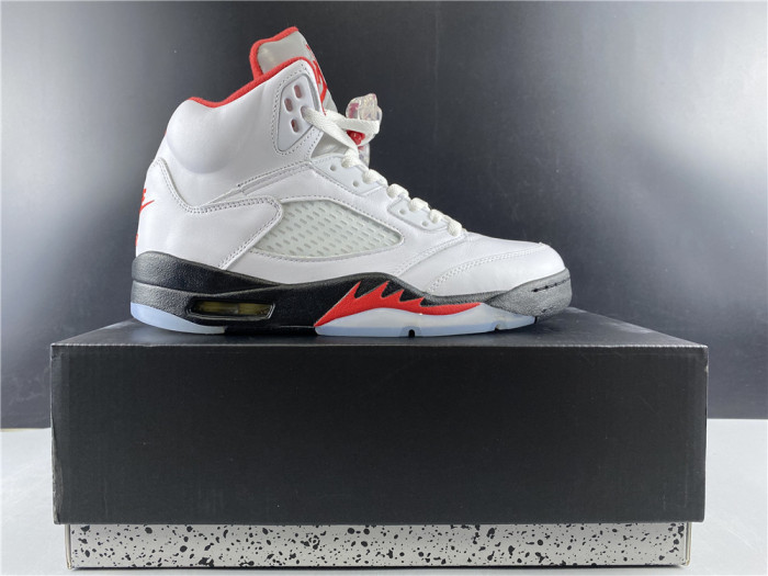 Air Jordan 5 Retro Fire Red Silver Tongue (2020) DA1911-102 - CCSHOES