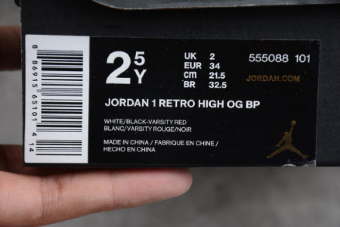 KIDS AIR JORDAN 1 RETRO HIGH OG "CHICAGO" 555088-101 - CCSHOES