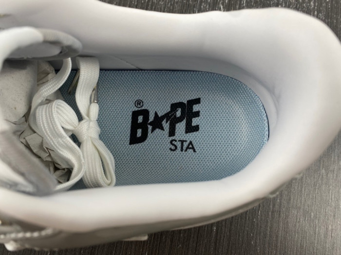 A Bathing Ape Bape Sta white and grey - CCSHOES