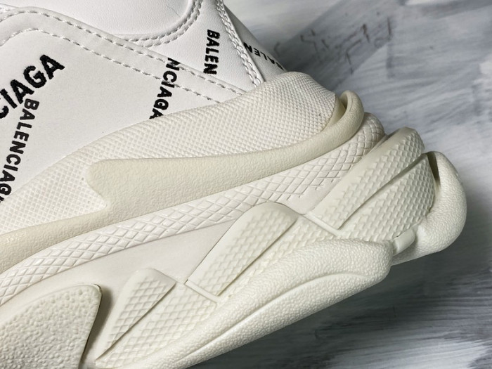 BLCG Triple S Allover Logo White 536737 W2FA1 9010 - CCSHOES