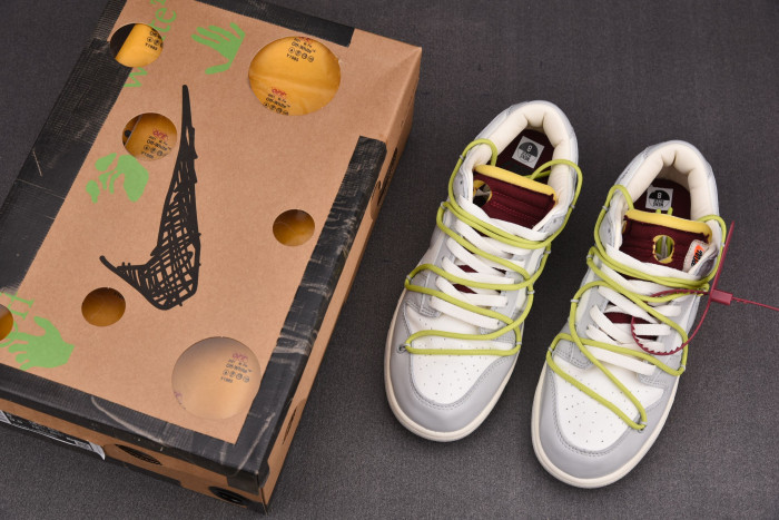 OFF-WHITE X NIKE DUNK LOW THE 50 WHITE GREY DM1602-106 - CCSHOES