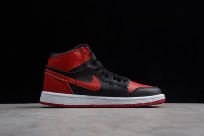 KIDS AIR JORDAN 1 RETRO HIGH OG BANNED BRED BLACK RED 555088 001 - CCSHOES