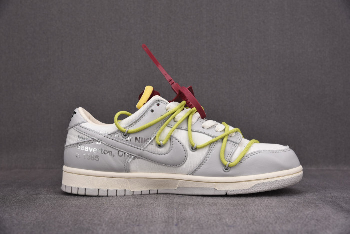 OFF-WHITE X NIKE DUNK LOW THE 50 WHITE GREY DM1602-106 - CCSHOES