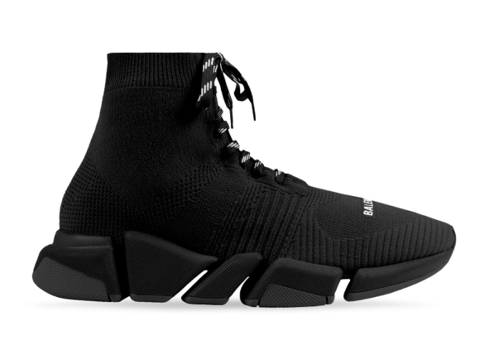 BLCG SPEED 2.0 LACE-UP RECYCLED KNIT SNEAKER IN BLACK - CCSHOES