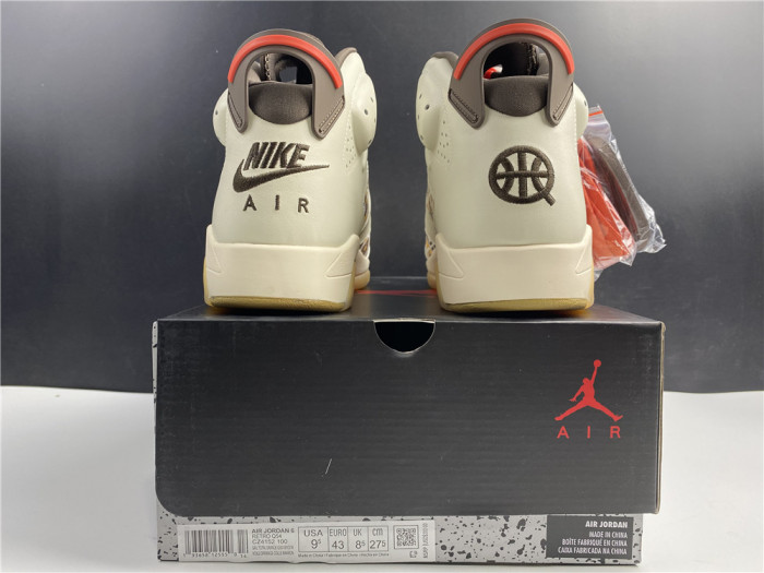 AIR Jordan 6 Retro Quai54 Sail Brown (2020) CZ4152-100 - CCSHOES