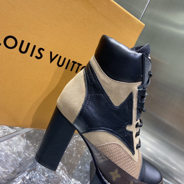 LOUS VUITON BROWN STAR TRAIL ANKLE BOOTS - CCSHOES