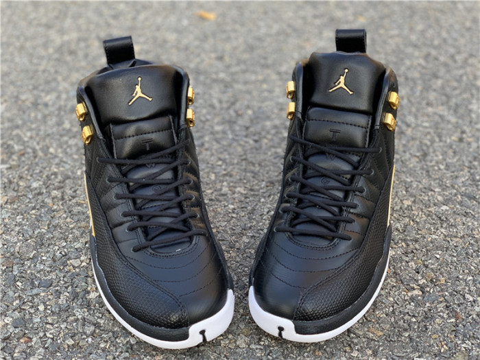 Air Jordan 12 Retro 'Reptile' Black/Metallic Gold-White AO6068-007 - CCSHOES