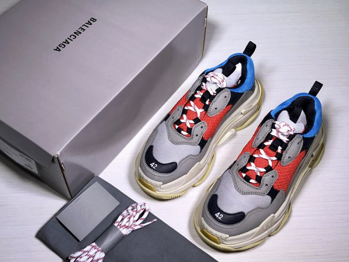 BLCG Triple S Grey Red Blue (2018 Reissue) 533883 W0902 4365 - CCSHOES
