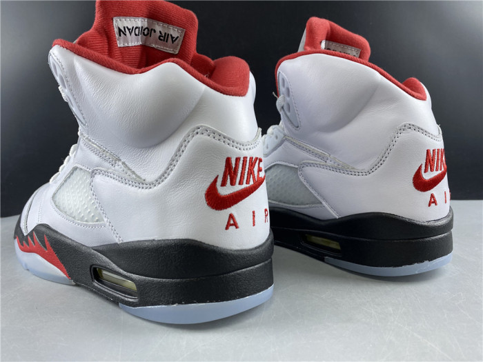 Air Jordan 5 Retro Fire Red Silver Tongue (2020) DA1911-102 - CCSHOES