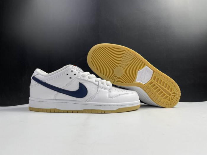 Nike SB Dunk Low Orange Label White Navy CZ2249-100 - CCSHOES