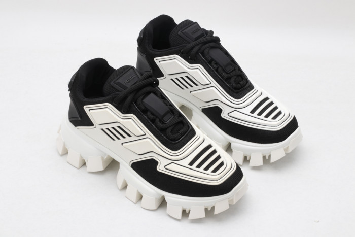 PRAD CLOUDBUST THUNDER KNIT WHITE AND BLACK - CCSHOES