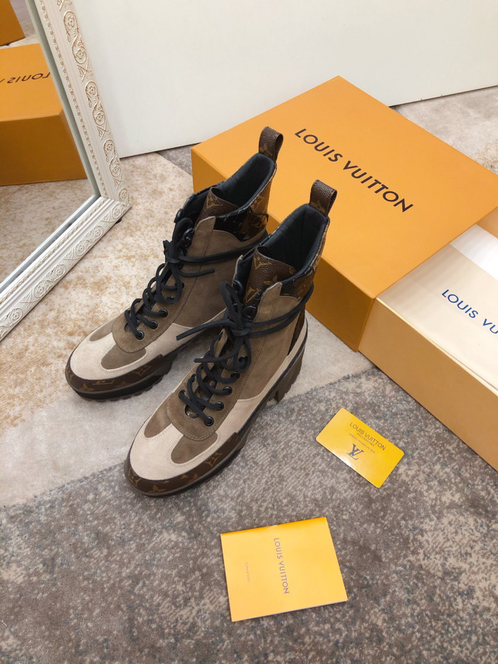 LOUS VUITON LAUREATE PLATFORM DESERT BOOT - CCSHOES