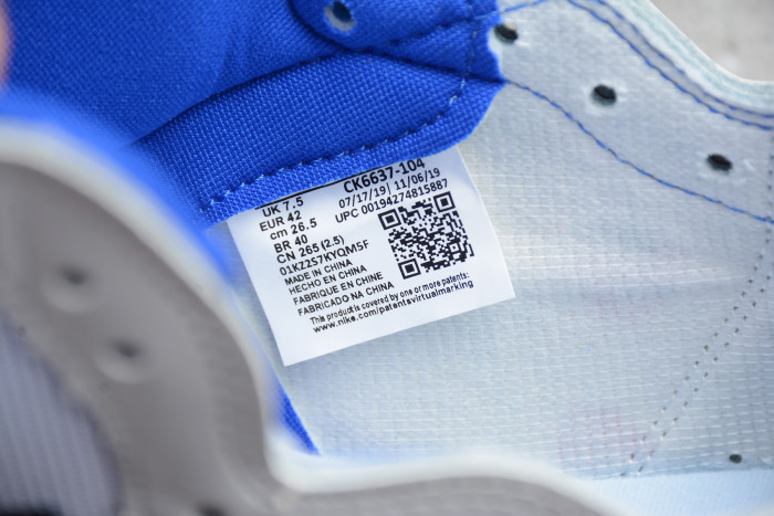 Air Jordan 1 Retro High Zoom White Racer Blue CK6637-104 - CCSHOES