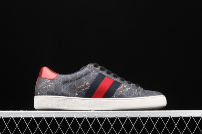 GUCC JBG LEATHER AND SUED BLACK AND TIGER ‎429445 G0K20 1102 - CCSHOES