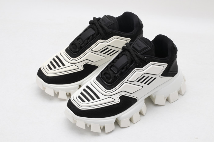 PRAD CLOUDBUST THUNDER KNIT WHITE AND BLACK - CCSHOES