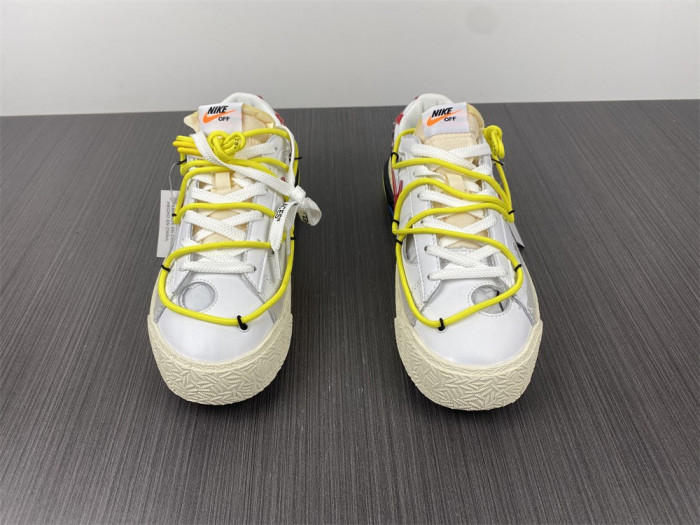 Off-White x Nike Blazer Low "White/University Red" DH7863-100 - CCSHOES