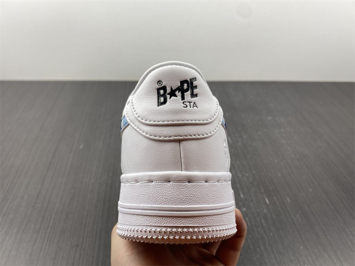 A BATHING APE SK8 STA LOW WHITE ABC CAMO BLUE - CCSHOES