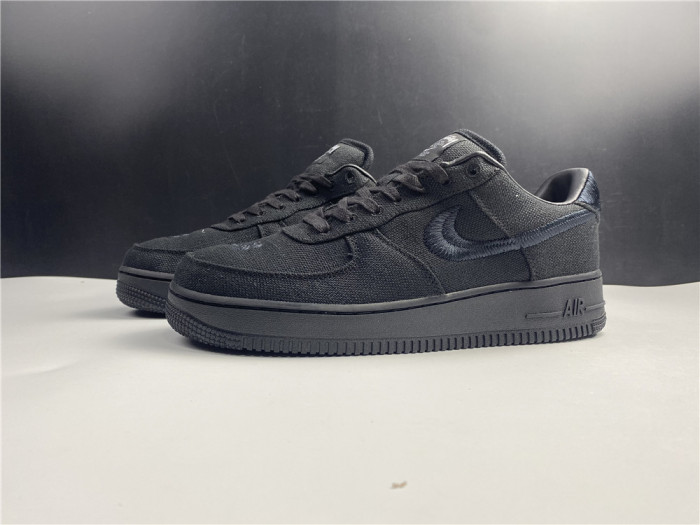 NIKE AIR FORCE 1 LOW STUSSY BLACK CZ9084-001 - CCSHOES