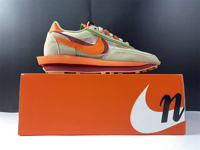 Nike LDWaffle CLOT sacai Net Orange Blaze DH1347-100 - CCSHOES