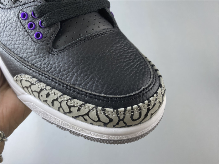 Air Jordan 3 Retro Black Court Purple CT8532-050 - CCSHOES