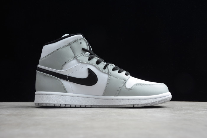 AIR Jordan 1 Mid Light Smoke Grey 554724-092 - CCSHOES